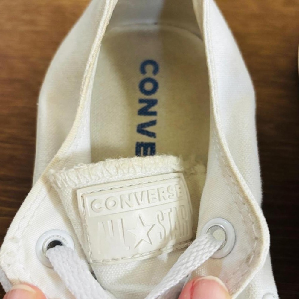 Converse Chuck Taylor All Star Low Top White Canvas Sneakers Womens 7 Mens 5 - Picture 4 of 8